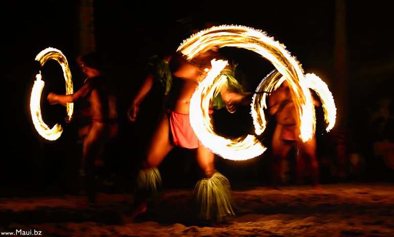Fire dancers Maui