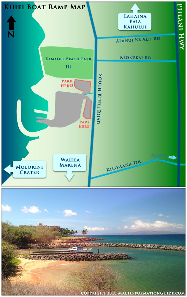 Kihei Boat Ramp Maui map