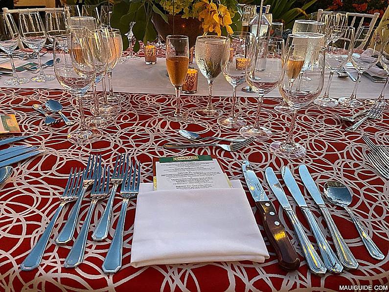 Maui Events Table Settings