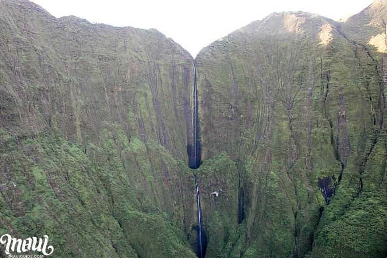Maui Waterfall From Helicopter