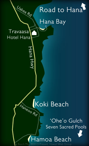 Hana Beach Map