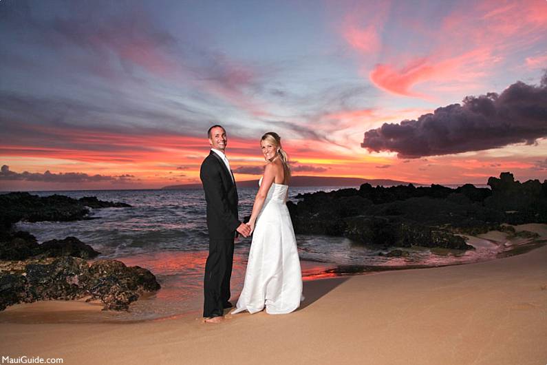 Maui Wedding Photography Sunset Couple