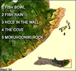 Molokai scuba map