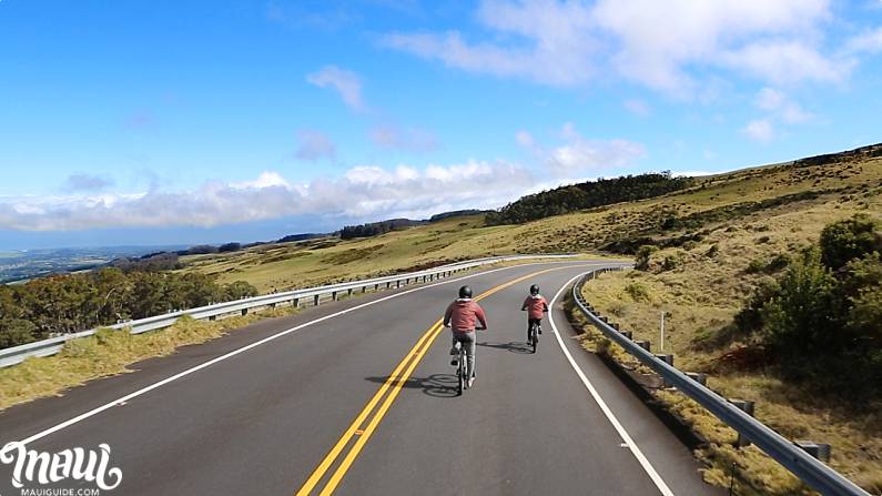 Biking Down Haleakala