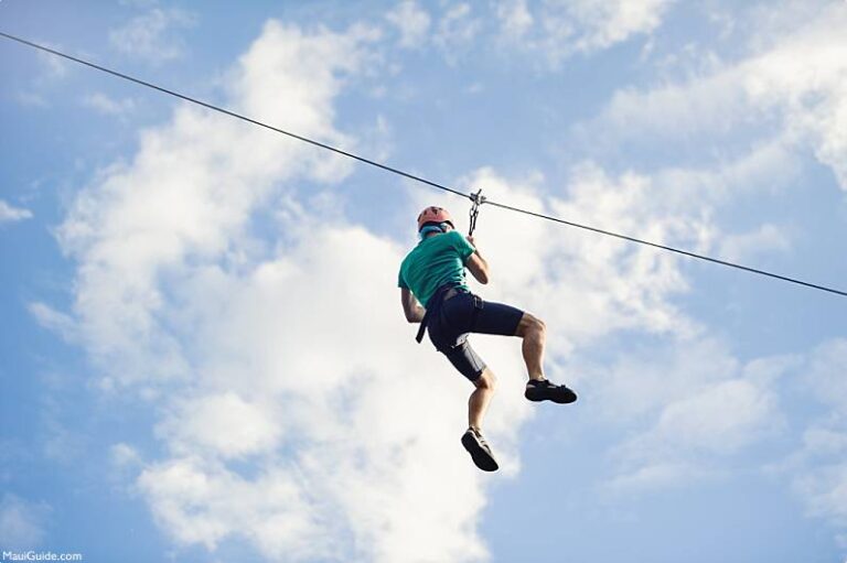 Maui Zipline Tours Ziplining In Hawaii   Maui Zipline Tours Man 768x511 