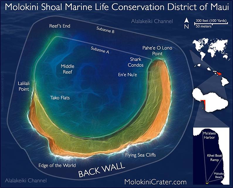Molokini Snorkeling Map